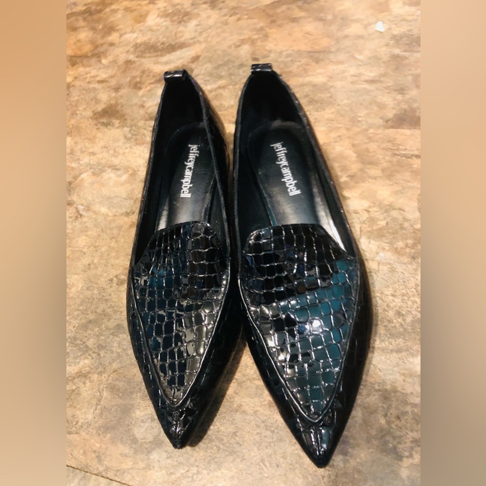Jeffrey Campbell Viola Women’s Crocodile Loafers Size 6